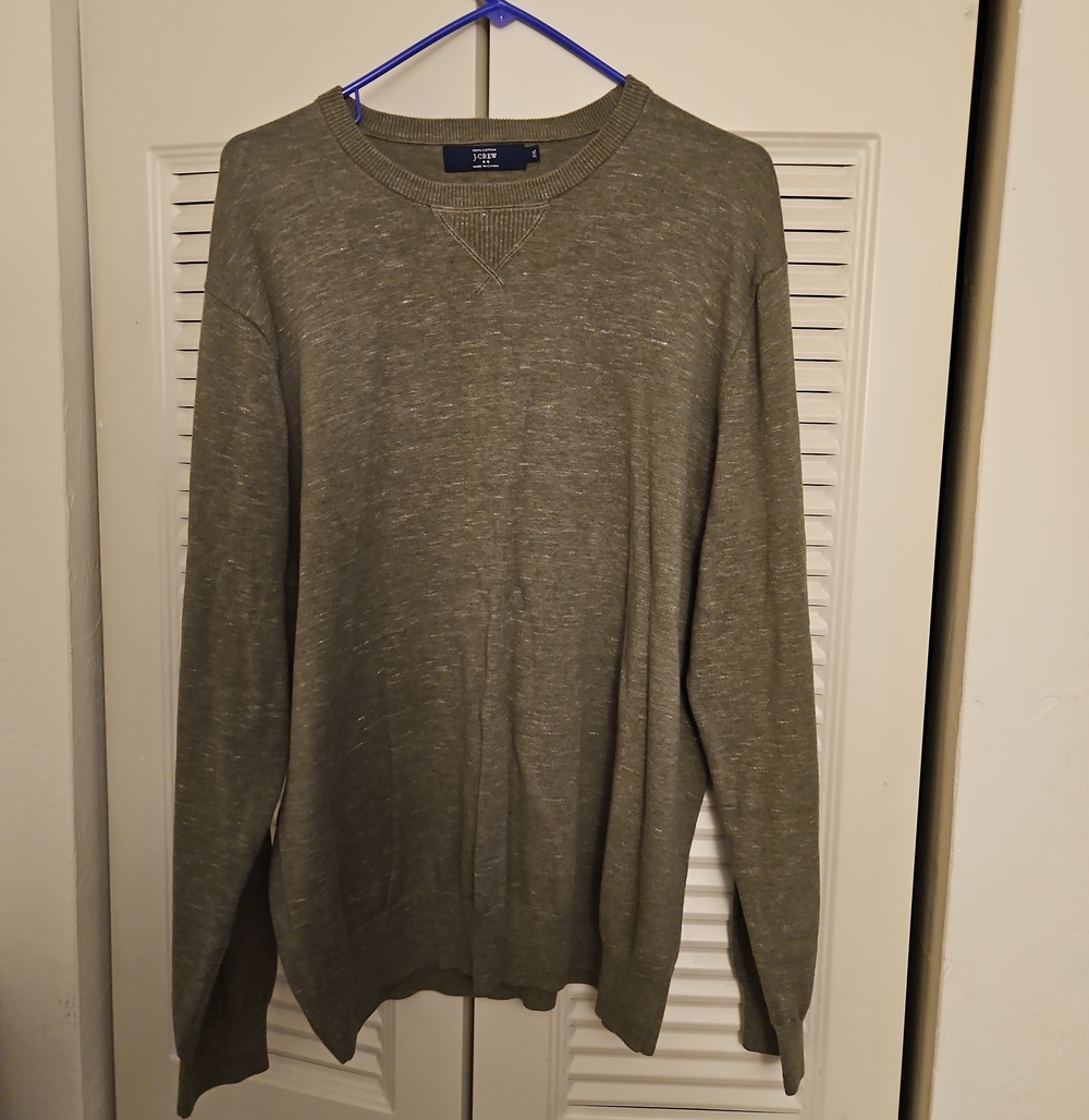 J. Crew Olive Crewneck Sweater